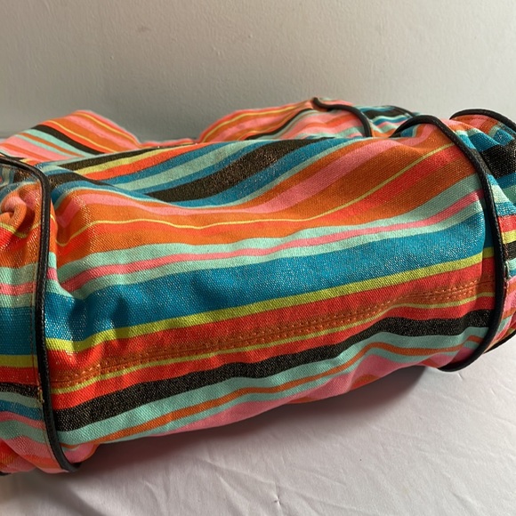 Striped Roxy Purse Metallic Colourful Stripes. GUC - Picture 6 of 6